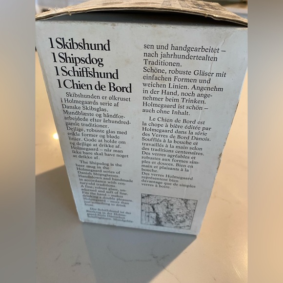 Vintage Holmegaard Glass Beer Mug in Box Per Lutken - Picture 4 of 8